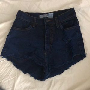 Dark Blue Denim Shorts